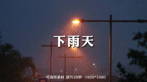 下雨的视频素材,捕捉自然旋律的瞬间