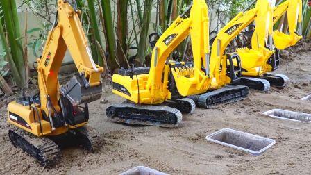 工程车 挖土机视频,现代建筑工地的得力助手